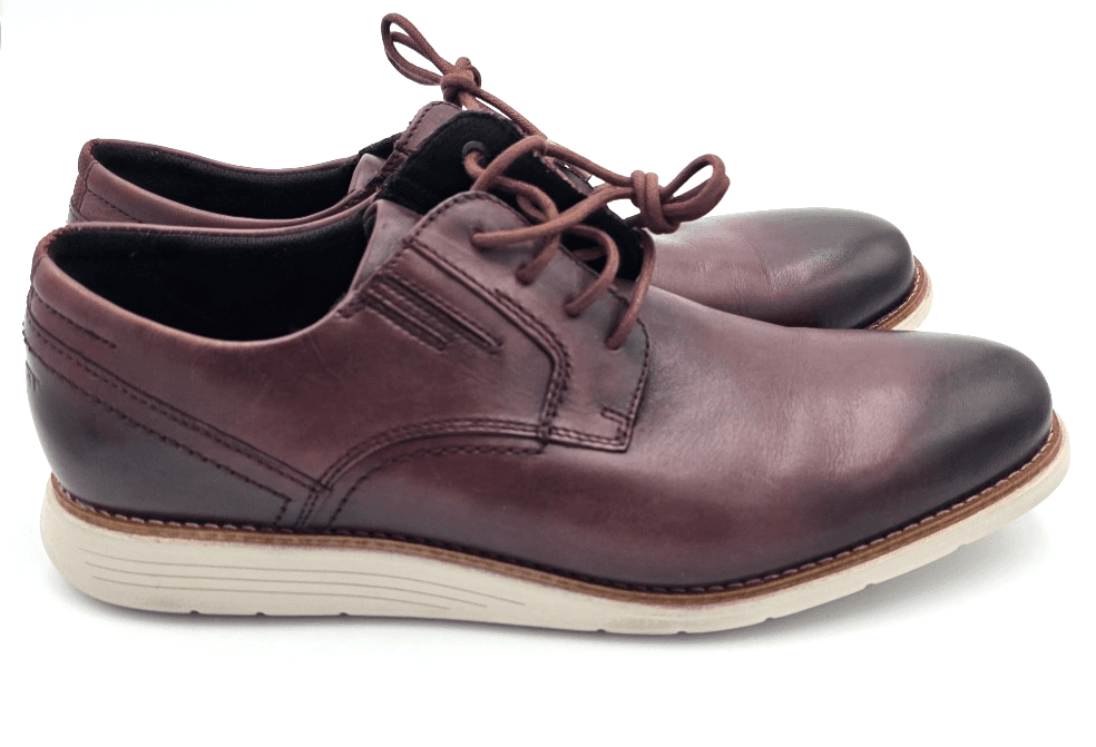 Rockport Total Motion sport dress Plain Toe Mens Oxfords Shoes Burgundy 10.5 M - Thumbnail 3