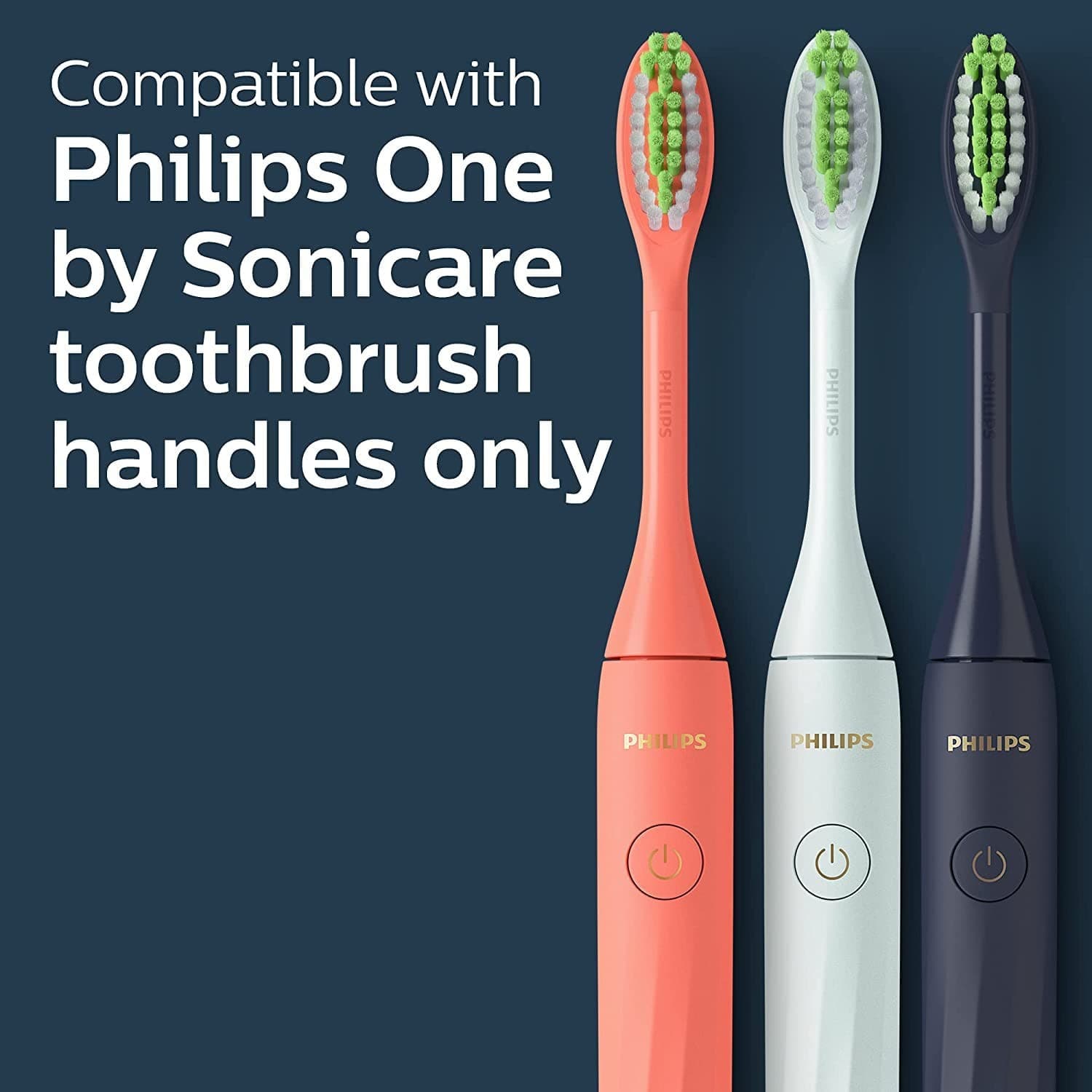 4 PCS Philips ONE Brush Heads By Sonicare #BH1022 Black - Thumbnail 9
