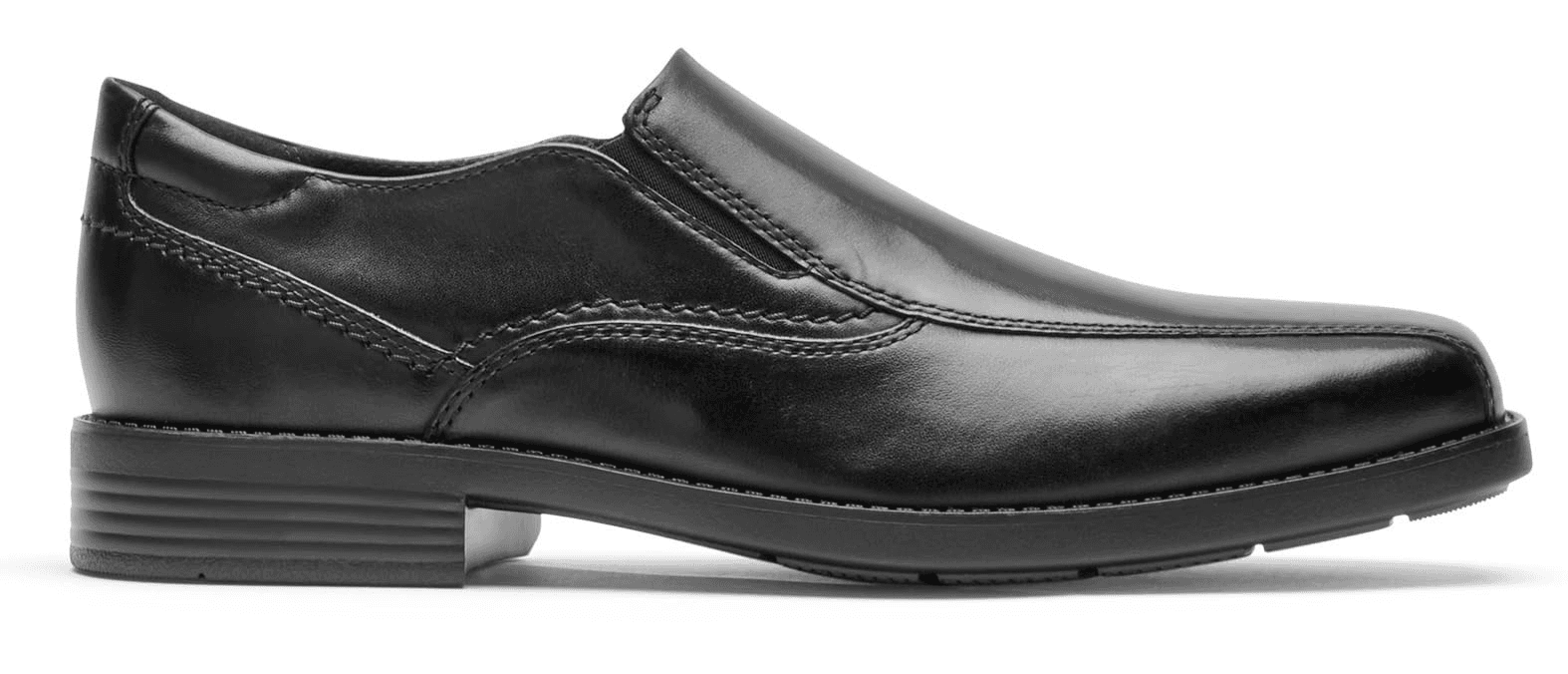 Rockport Greyson Bike Toe Slip-On Men's Shoes Black 8 M - Thumbnail 2