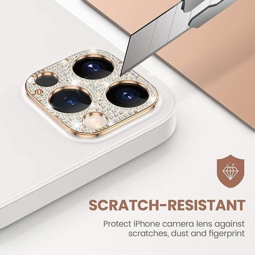 3 PK Camera Screen Protector Bling Glitter Diamond For iPhone 13 12 11 Pro Max - Thumbnail 5