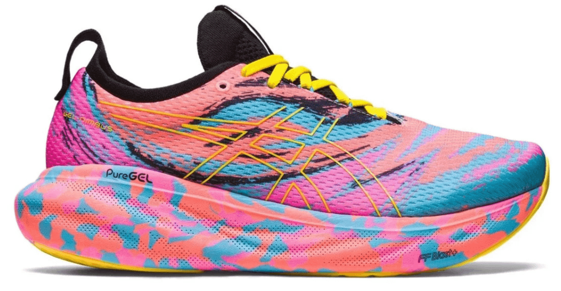 ASICS GEL-NIMBUS 25 Men running Shoes Size 9.5 M Aquarium/Vibrant Yellow - Thumbnail 2
