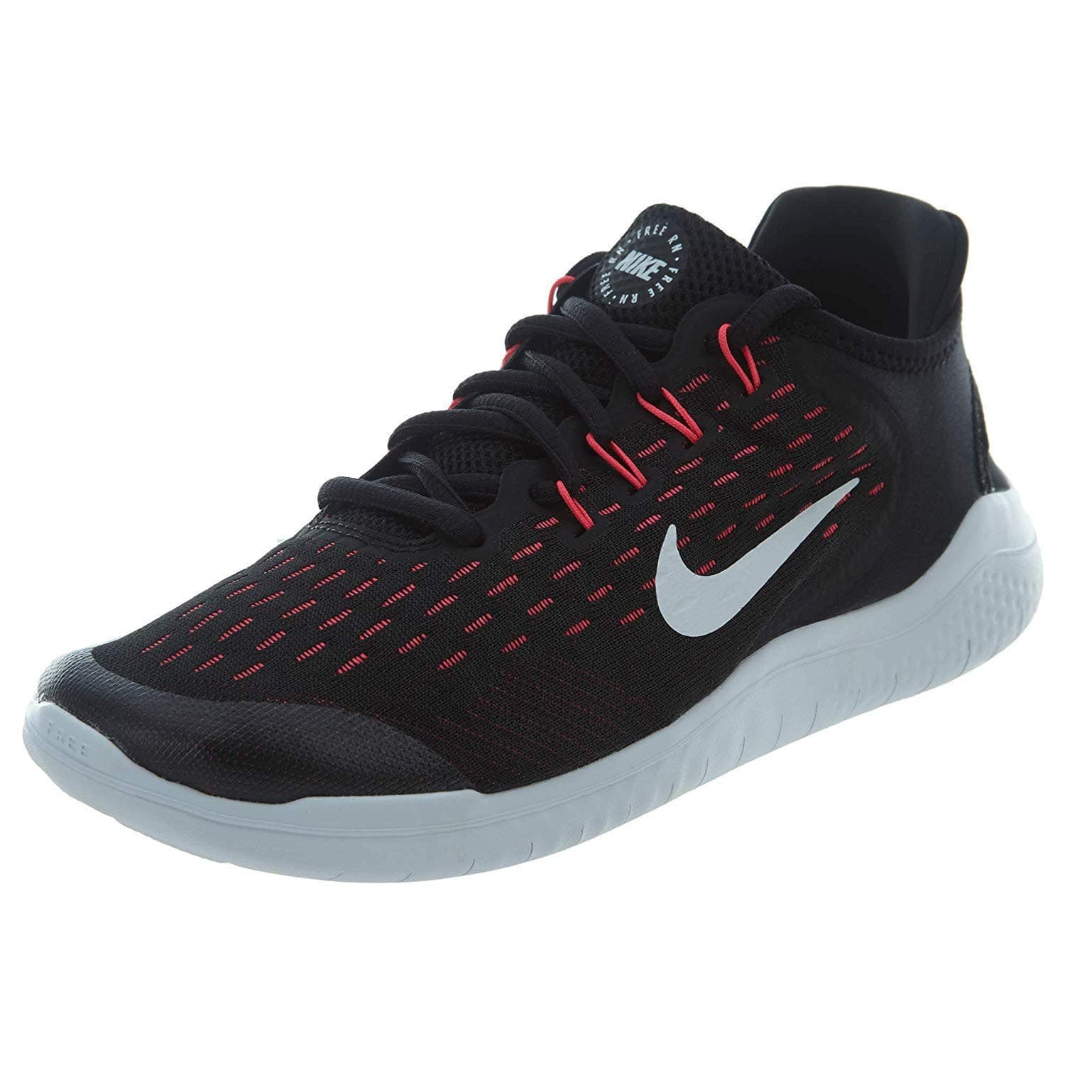 Nike Free RN 2018 Black/White-Racer Pink-Volt Running shoes Grade School Boy 7 Y - Image 1