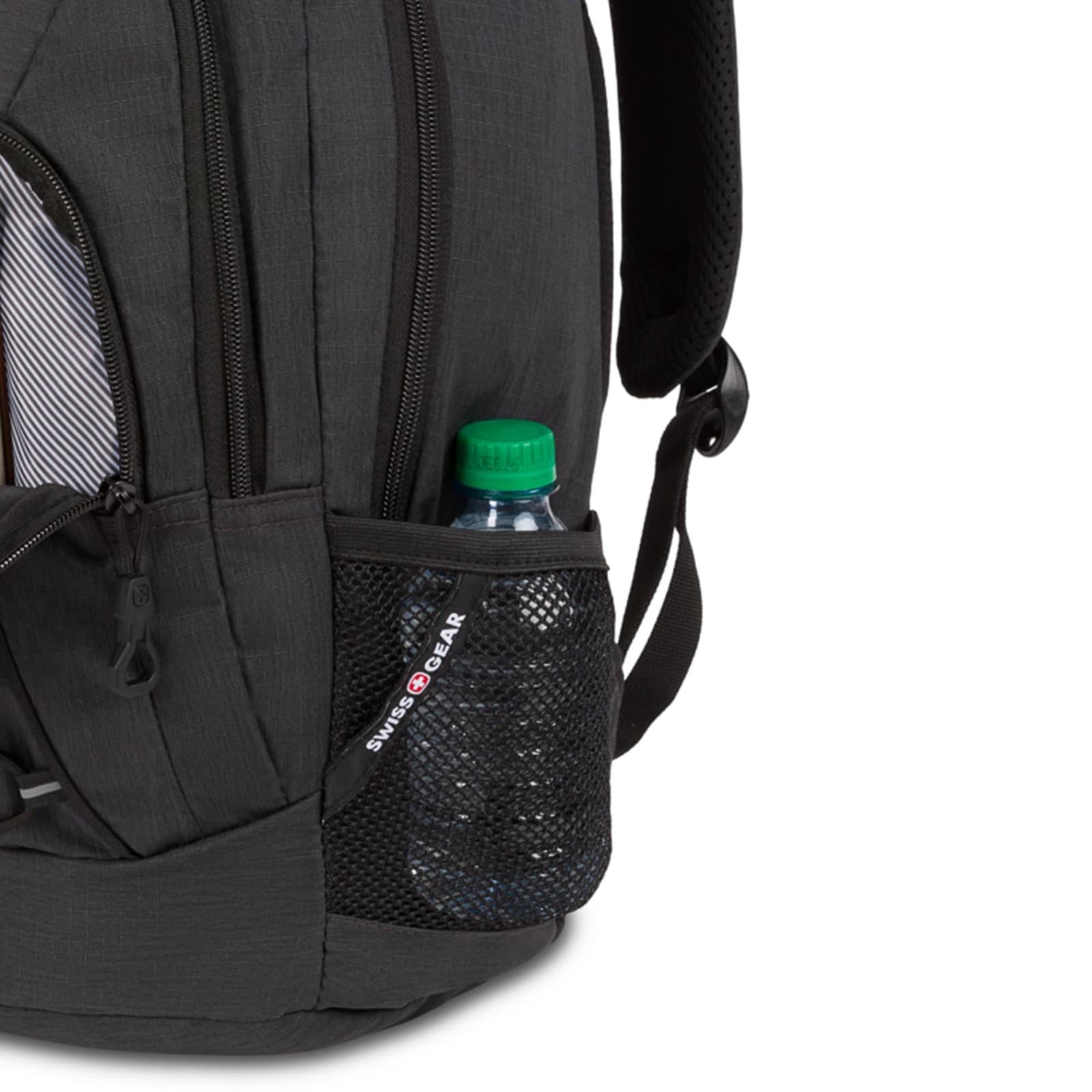 SwissGear 1186 Bungee Backpack, Grey (Laptop Version), 17.75 inch - Thumbnail 6