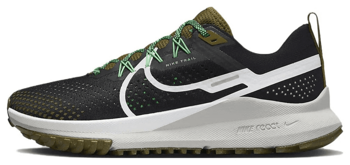 Nike React Pegasus Trail 4 Men Shoes DJ6158 006 Black/White-Olive Flak Size 10 M - Thumbnail 3