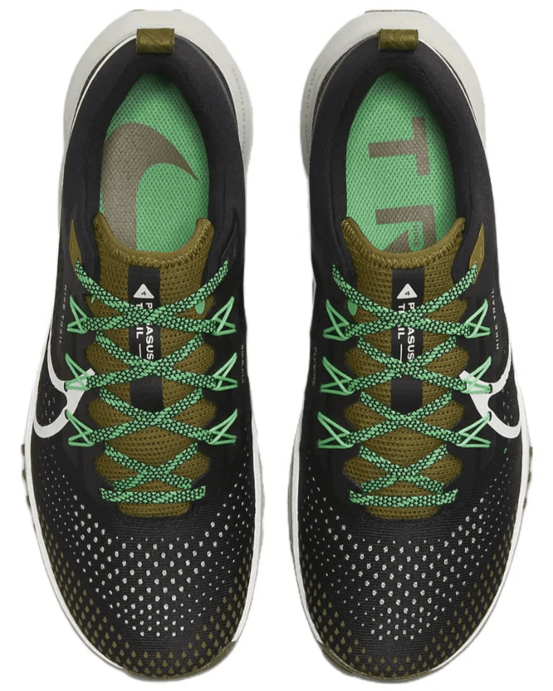 Nike React Pegasus Trail 4 Men Shoes DJ6158 006 Black/White-Olive Flak Size 10 M - Thumbnail 4