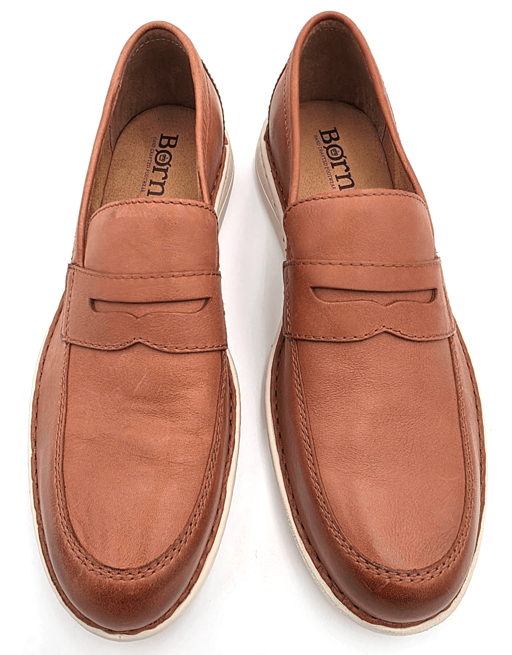 Born Taylor Men's Shoes Size 11.5 M Full Grain Leather Brown Cognac - Thumbnail 7