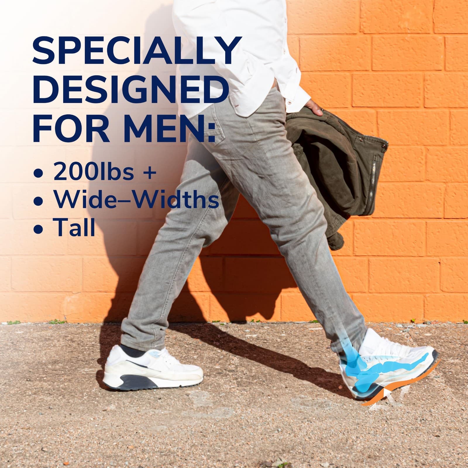 Dr. Scholl's Extra Comfort Support Insoles Men Size 8-14 200lbs+ Wide Trim 2 Fit - Thumbnail 5