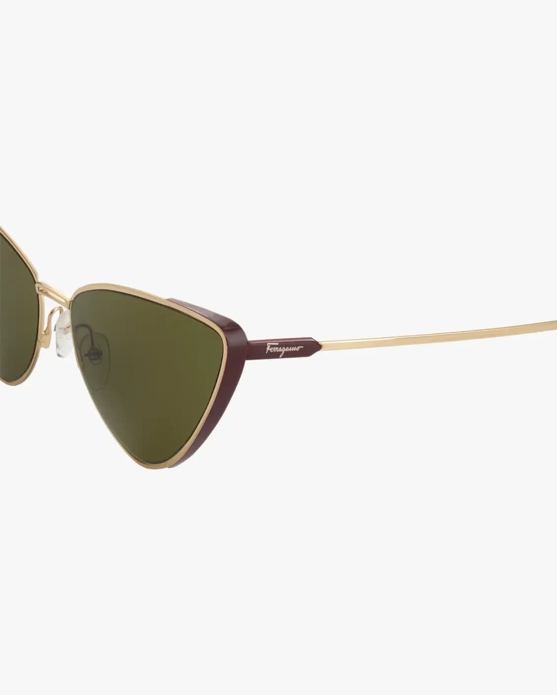 Ferragamo Sunglasses SF206S 744 Gold green Authentic Woman 63-16-145 - Thumbnail 2