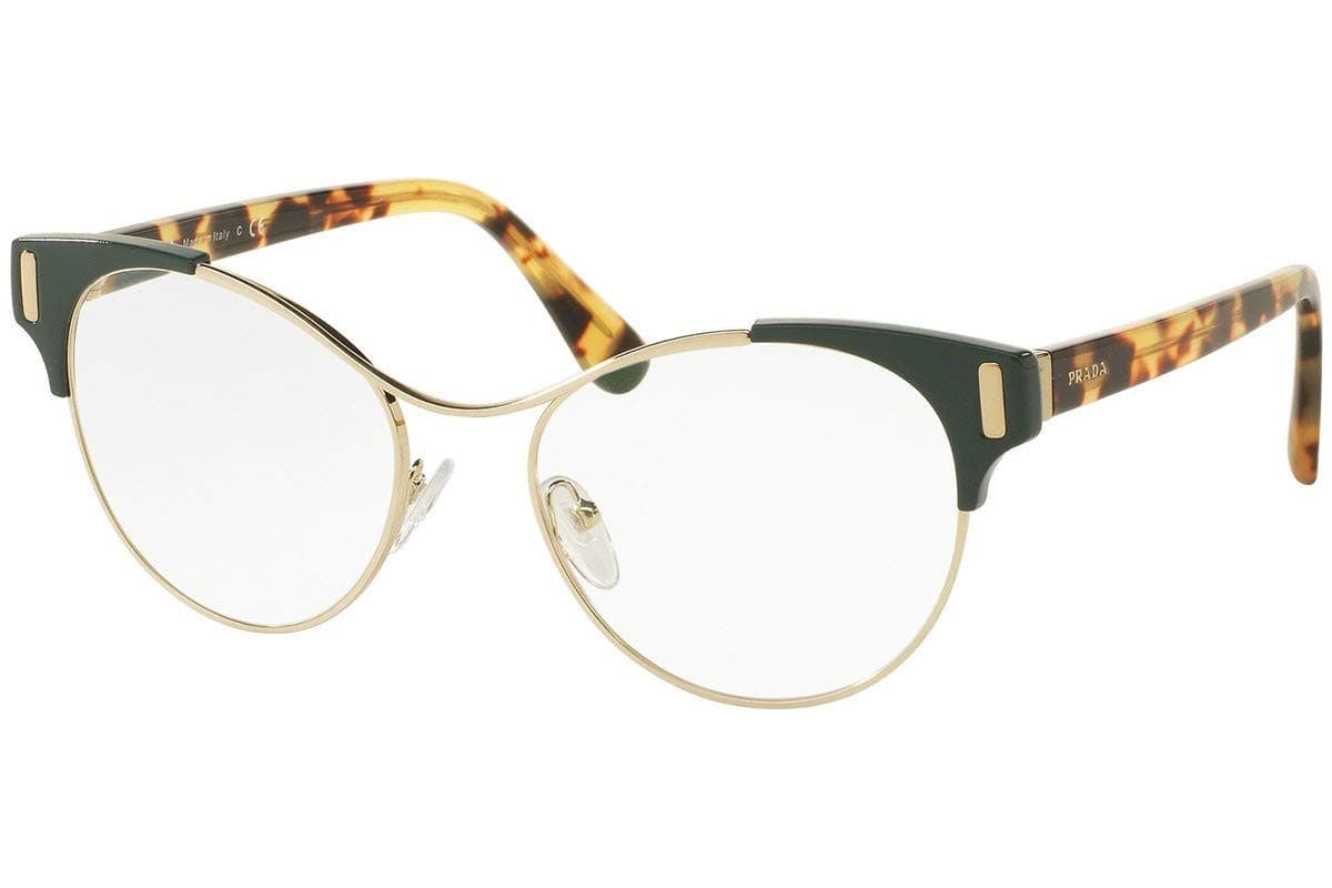PRADA PR61T VAY-1O1 Pale Gold/Blue Eyeglasses New Authentic 52-18-135 - Thumbnail 3