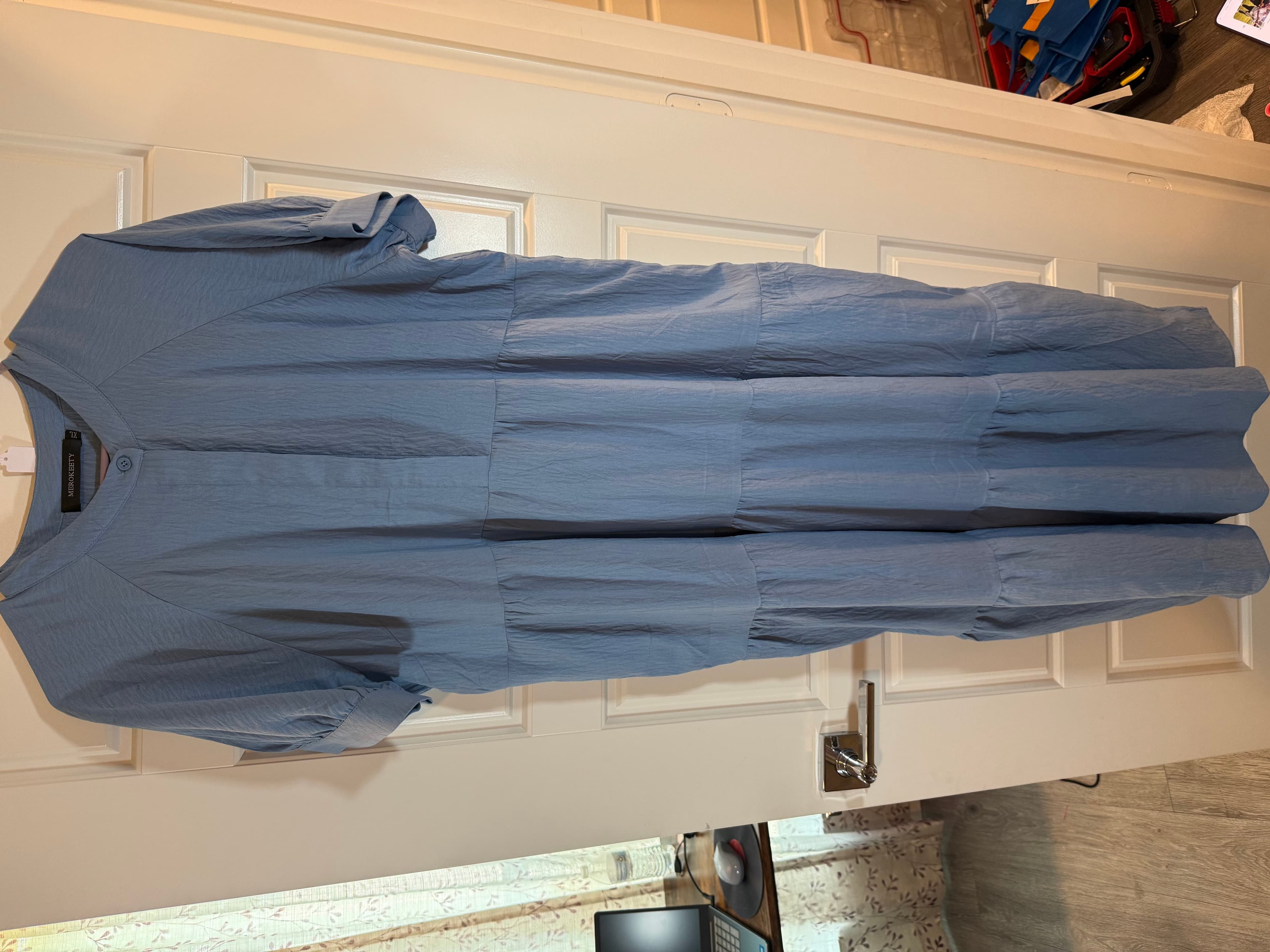 Merokeety Blue Maxi Dress Size M - Thumbnail 3