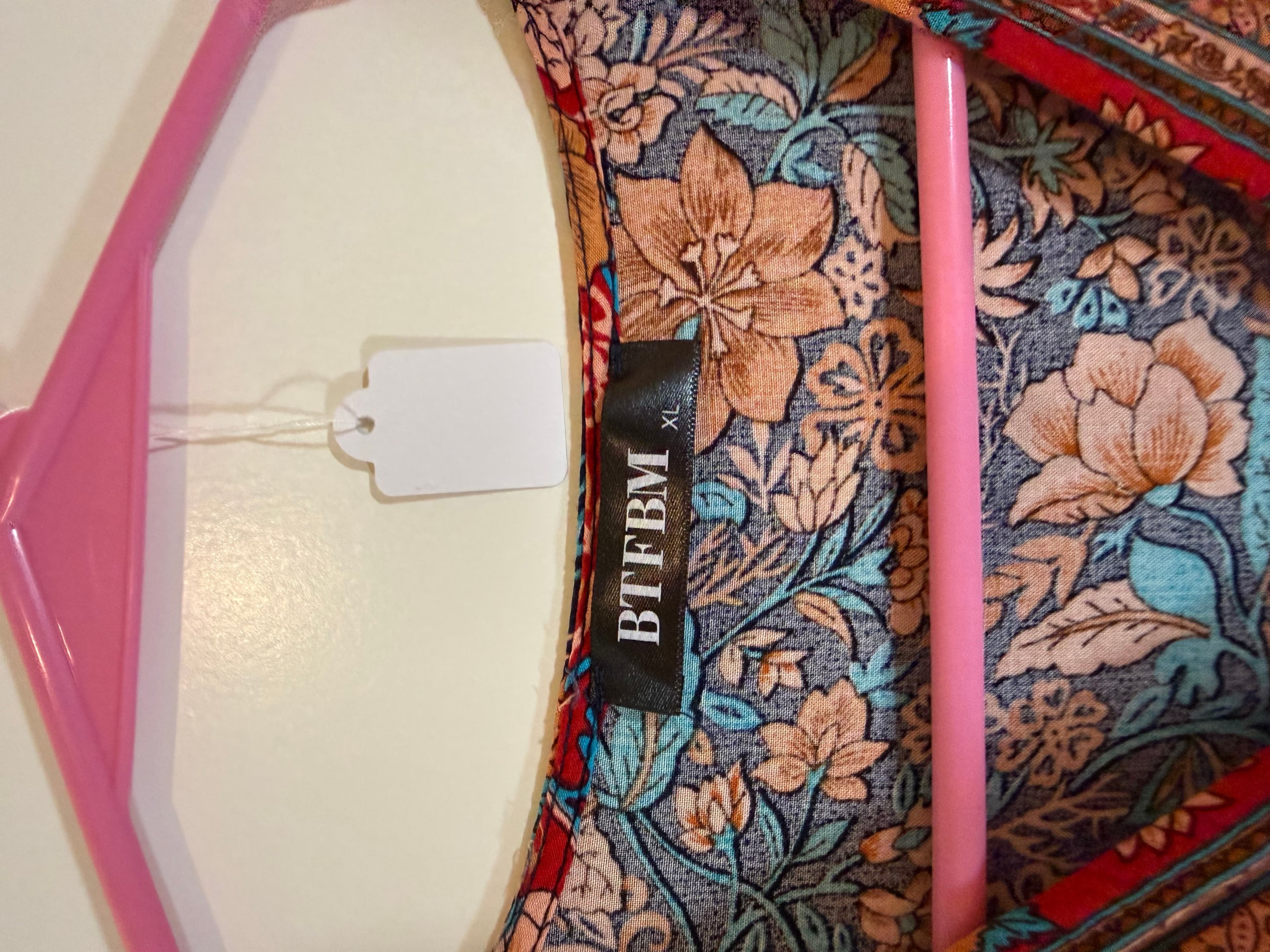 BTFBM Floral Boho Maxi Dress XL - Thumbnail 2