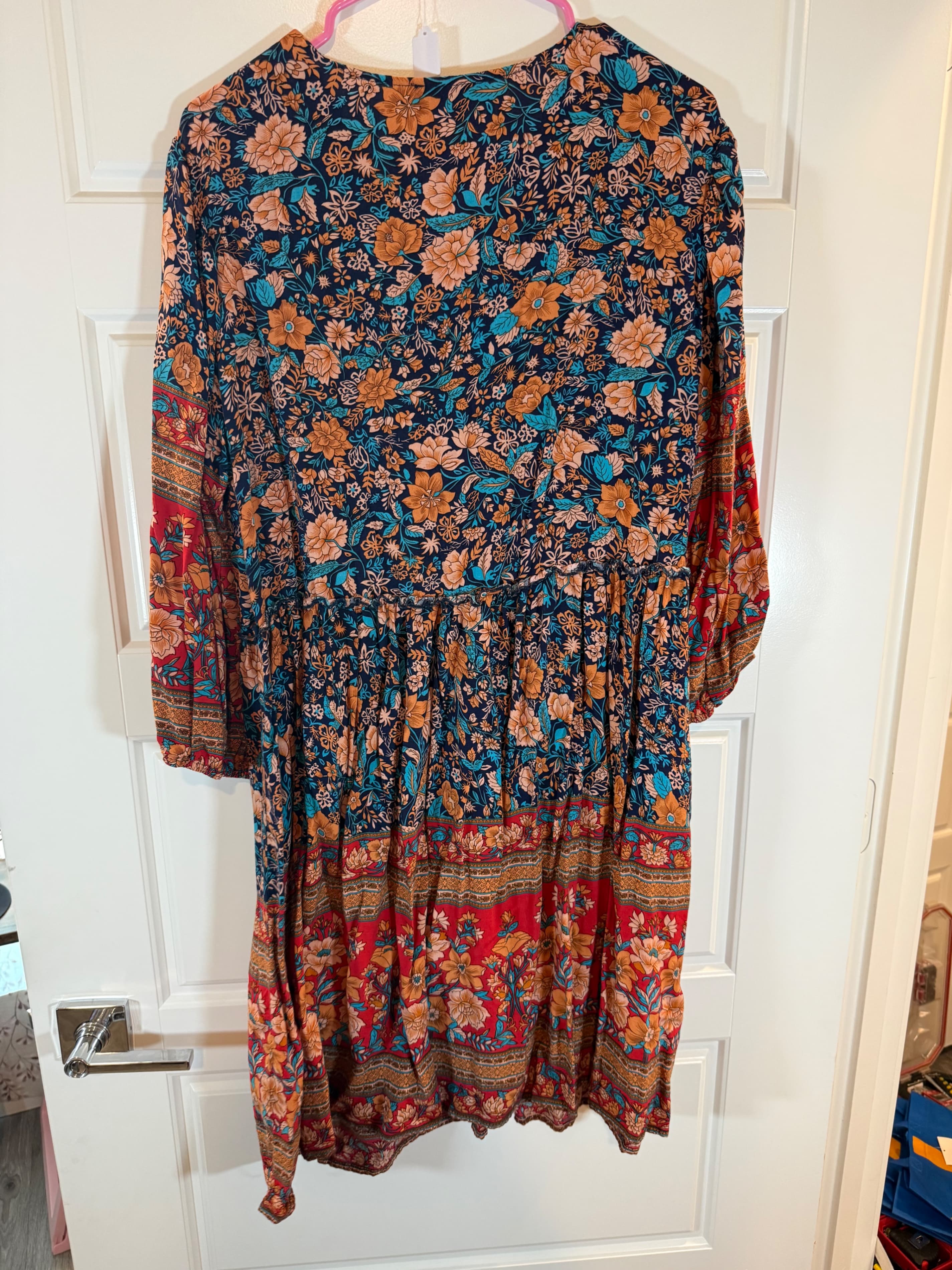 BTFBM Floral Boho Maxi Dress XL - Image 1