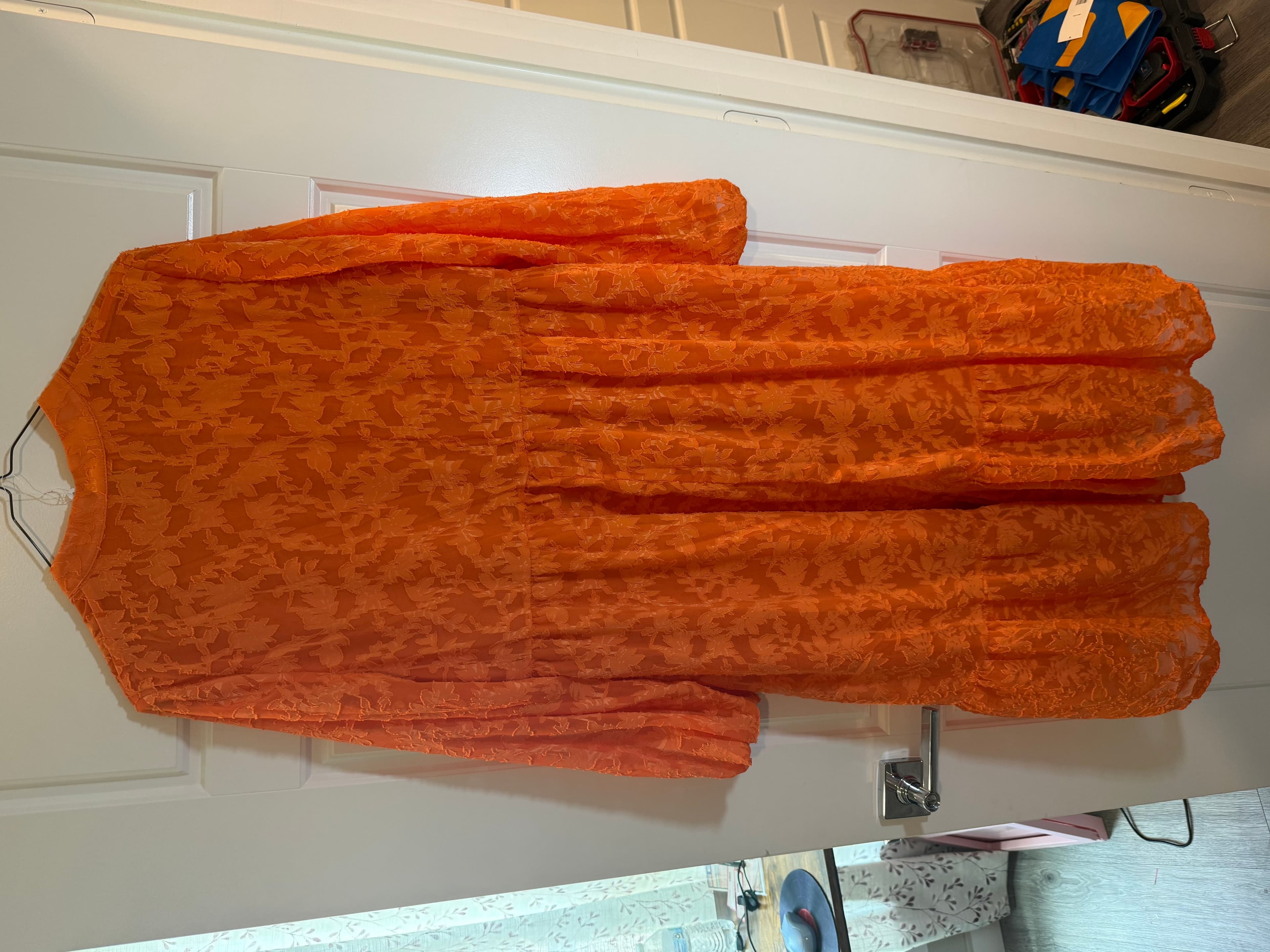 SHEIN Orange Lace Dress Size M - Image 1