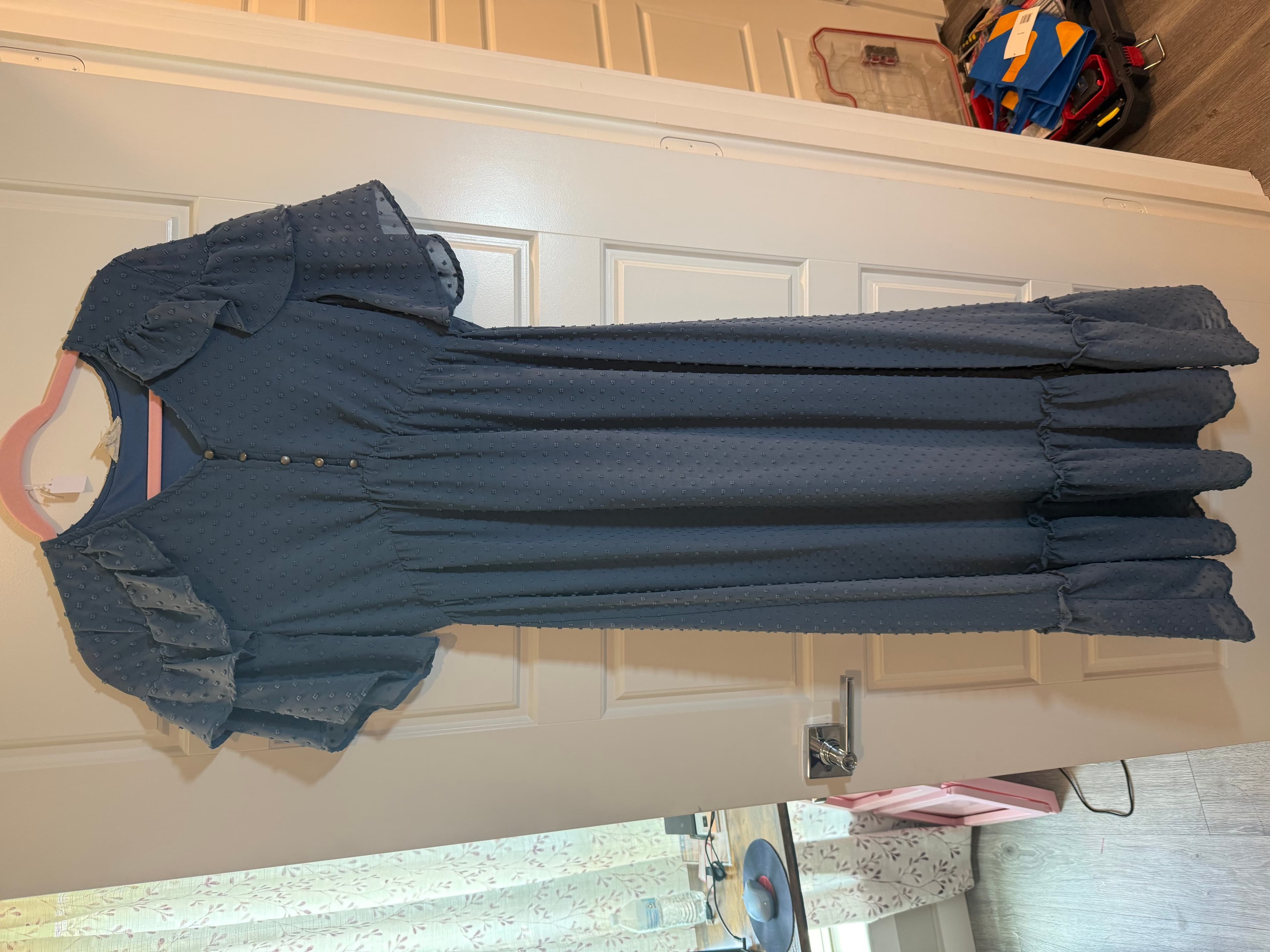 Orange Creek Blue Midi Dress Size M - Thumbnail 3