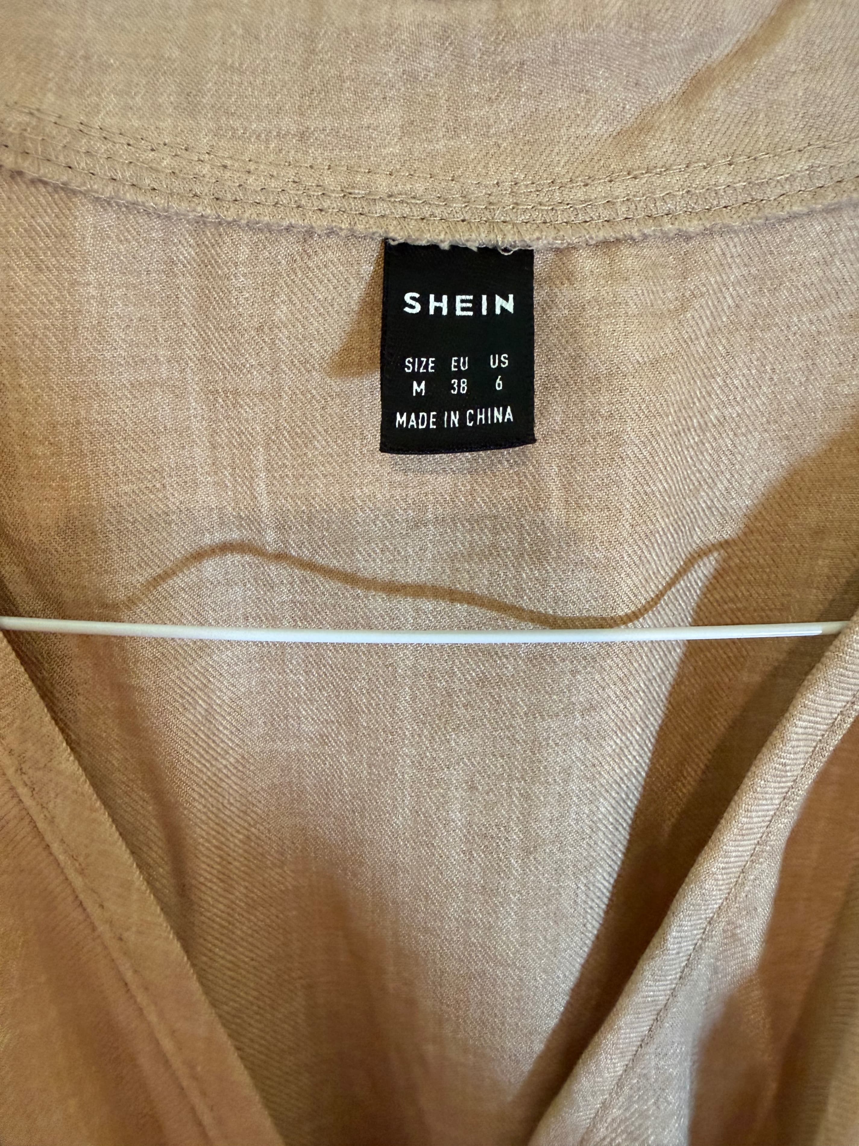 SHEIN Beige Maxi Dress with Lace Trim Size M - Image 1