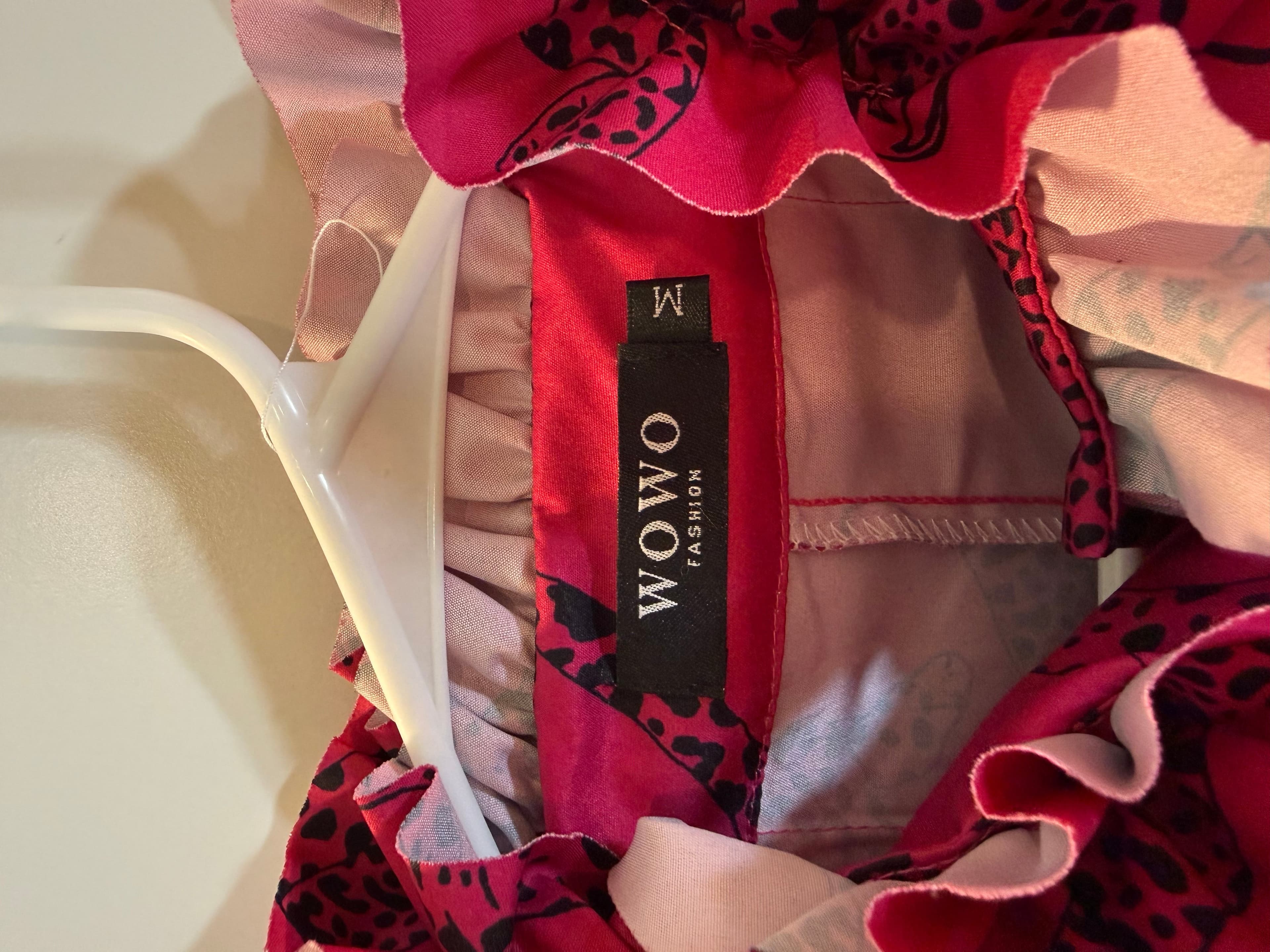 WOWO Fashion Pink Leopard Print Dress Size M - Thumbnail 2