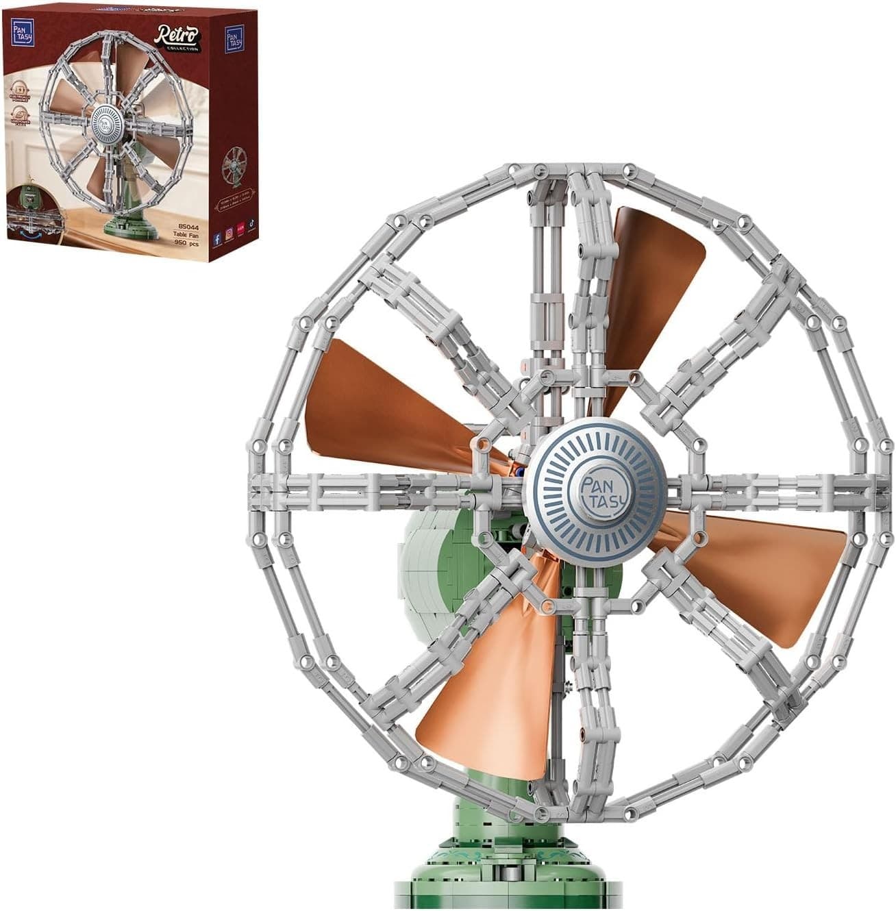 PANTASY Retro Building Set, Vintage Desk Fan Building Set, Motorized Oscillating - Image 1