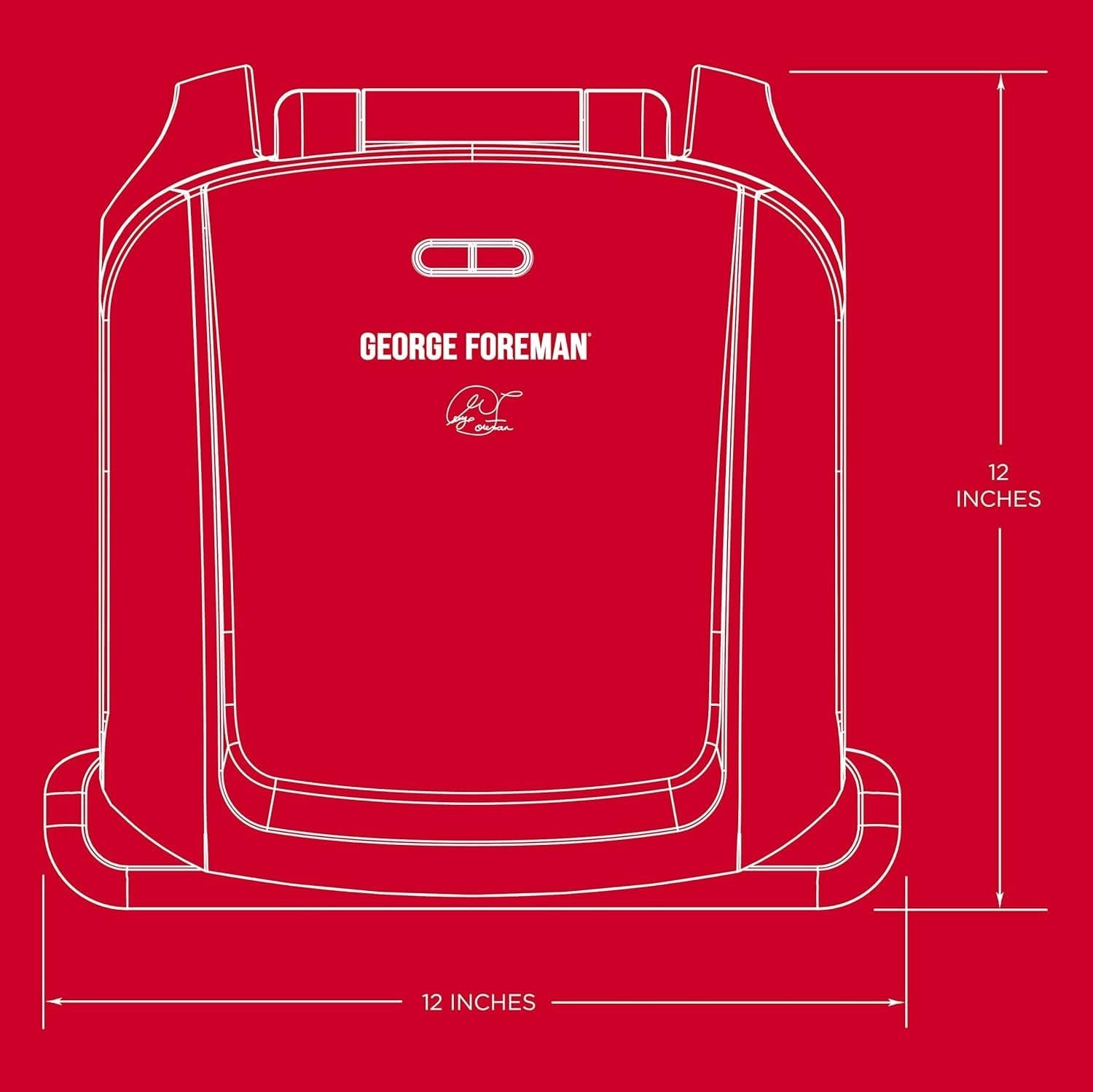 George Foreman 4-Serving Removable Plate Electric Grill and Panini Press, George - Thumbnail 3