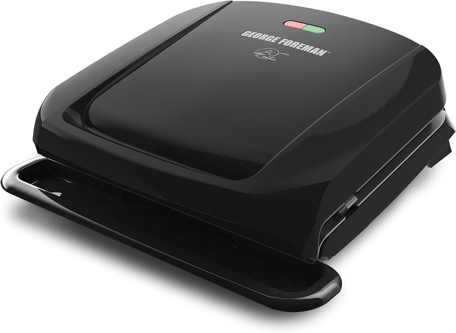 George Foreman 4-Serving Removable Plate Electric Grill and Panini Press, George - Image 1