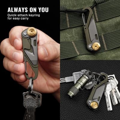 TACRAY Vinto 5-in-1 Mini Utility Keychain Knife – Ultra-Light Compact Multitool - Thumbnail 5