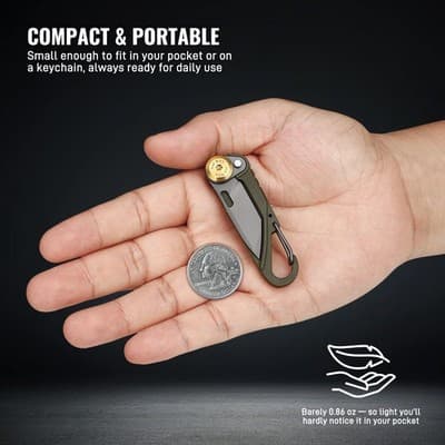TACRAY Vinto 5-in-1 Mini Utility Keychain Knife – Ultra-Light Compact Multitool - Thumbnail 6