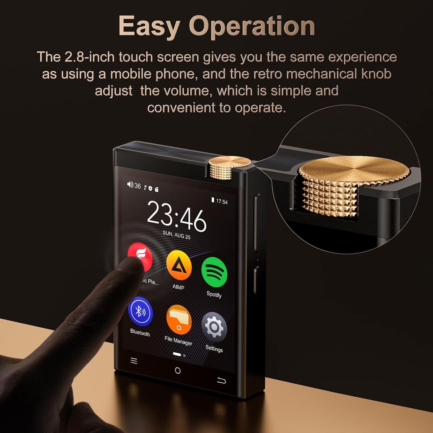 HiFi MP3 Player with Bluetooth and WiFi, Oilsky Lossless DSD High-Resolution Dig - Thumbnail 8