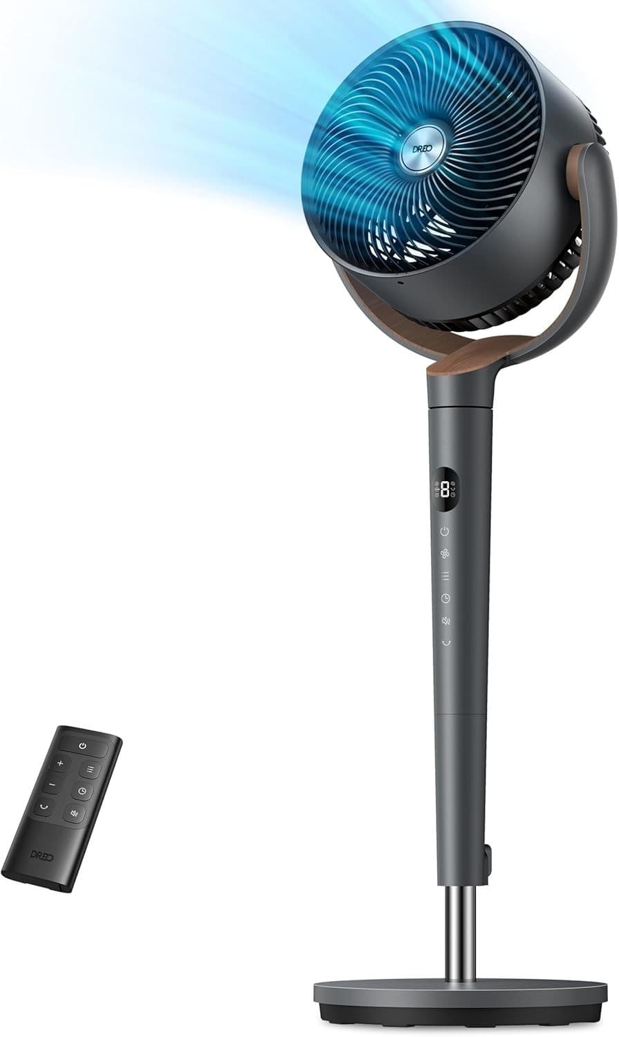 DREO Fan for Bedroom, 120° Oscillating Standing Fans, Quiet Floor Fan with DC Mo - Image 1