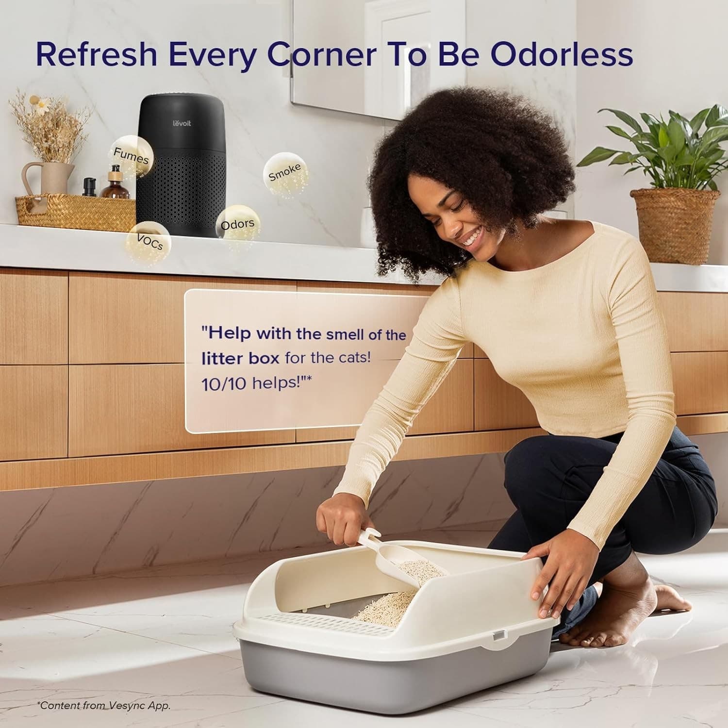 LEVOIT Air Purifiers for Bedroom Home Dorm, AHAM VERIFIDE, 3-in-1 Filter Cleaner - Thumbnail 3