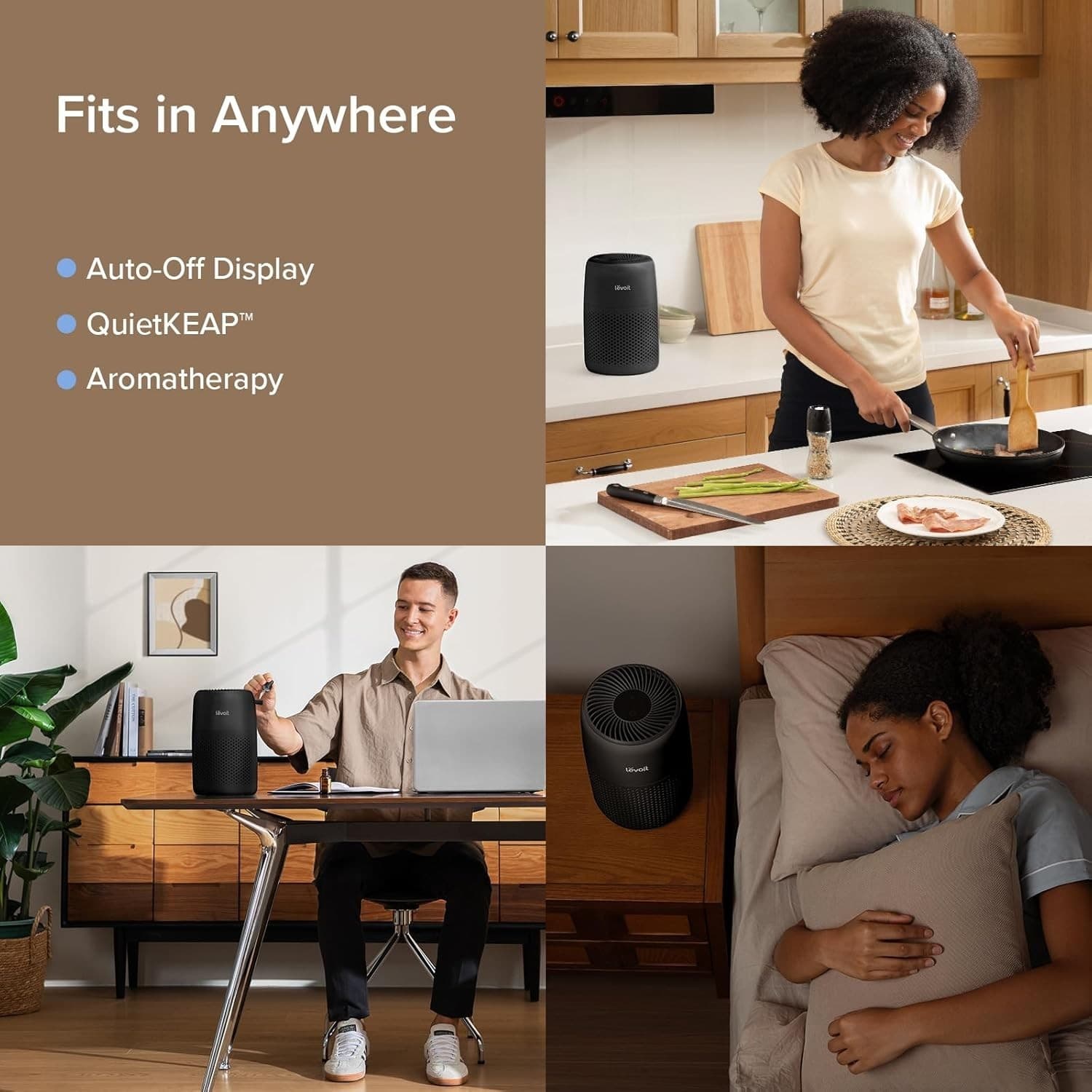 LEVOIT Air Purifiers for Bedroom Home Dorm, AHAM VERIFIDE, 3-in-1 Filter Cleaner - Thumbnail 6
