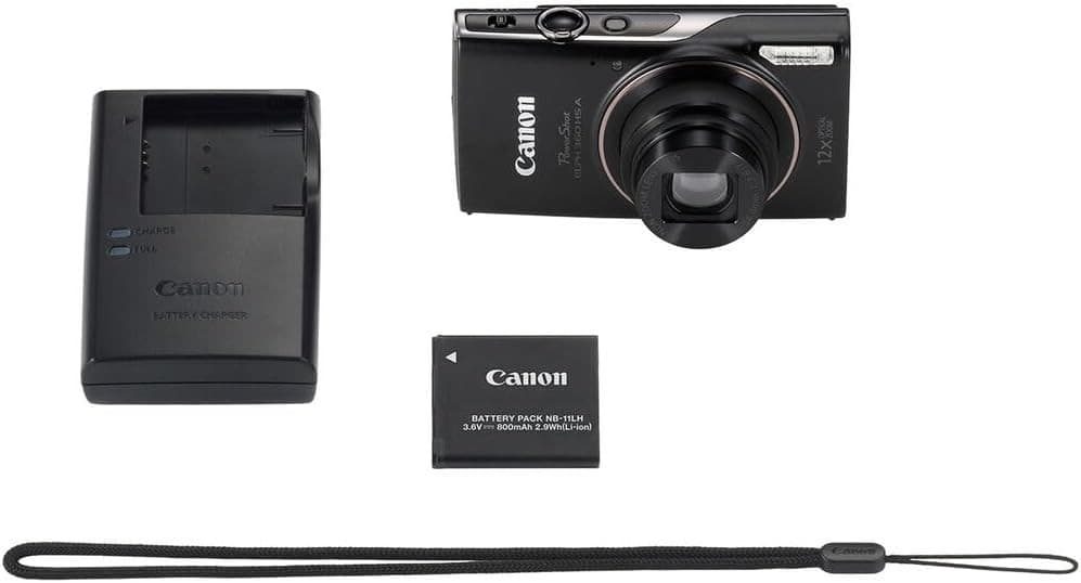 Canon PowerShot ELPH 360 HS A Digital Camera (Black) | 20.2MP CMOS Sensor, 12x O - Thumbnail 4