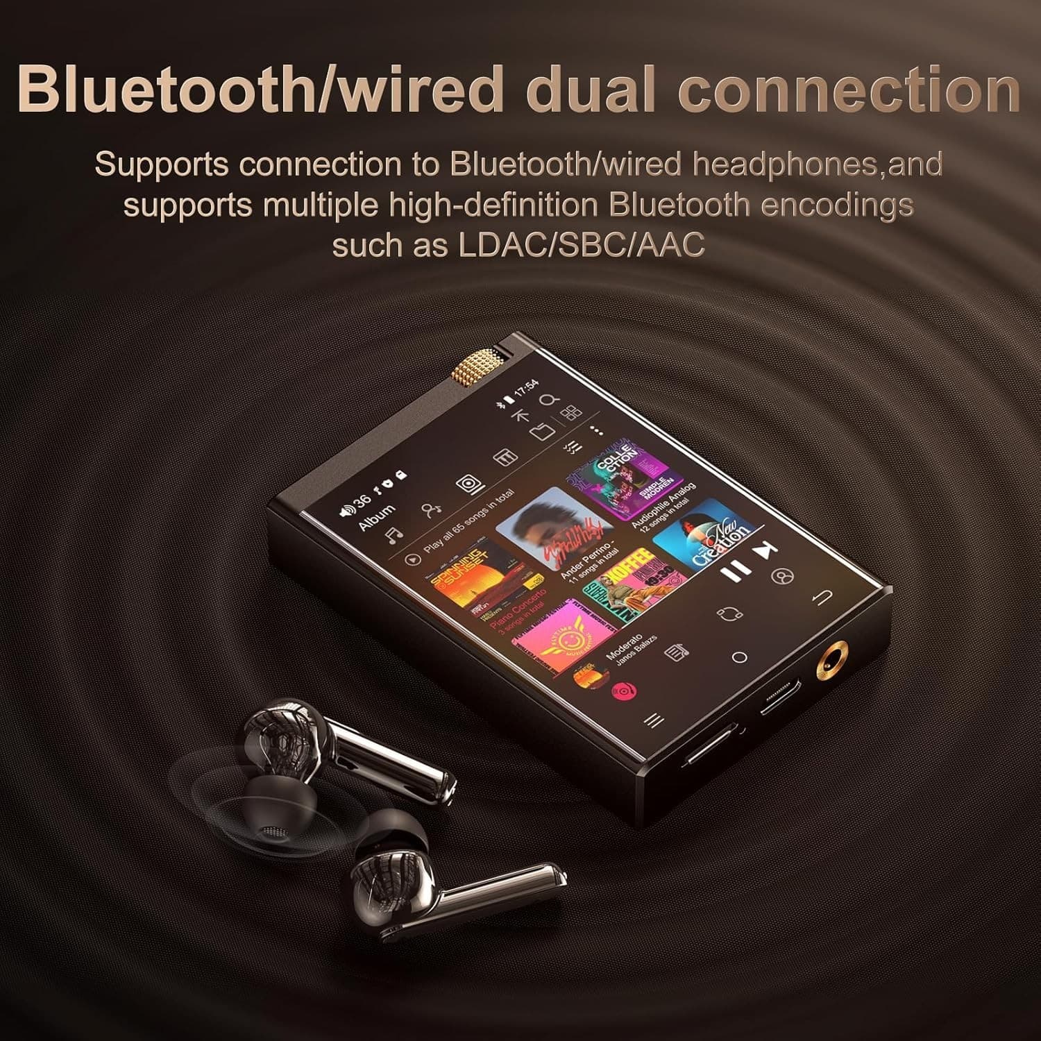 HiFi MP3 Player with Bluetooth and WiFi, Oilsky Lossless DSD High-Resolution Dig - Thumbnail 5