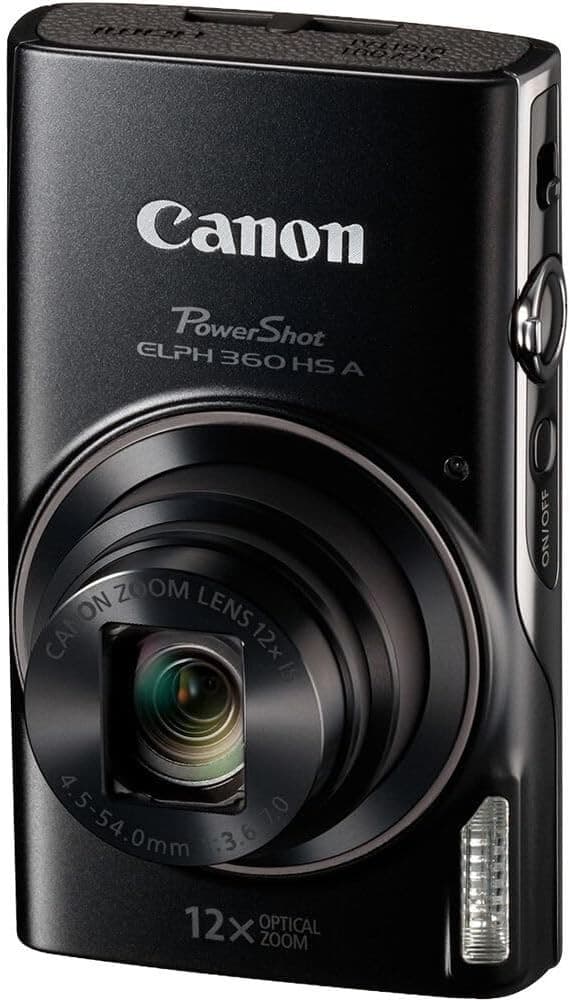 Canon PowerShot ELPH 360 HS A Digital Camera (Black) | 20.2MP CMOS Sensor, 12x O - Thumbnail 2
