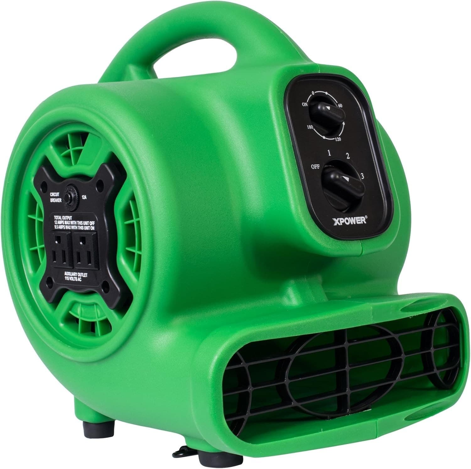 XPOWER P-230AT Mini Mighty 1/4 HP 925 CFM Centrifugal Air Mover, Carpet Dryer, - Thumbnail 9