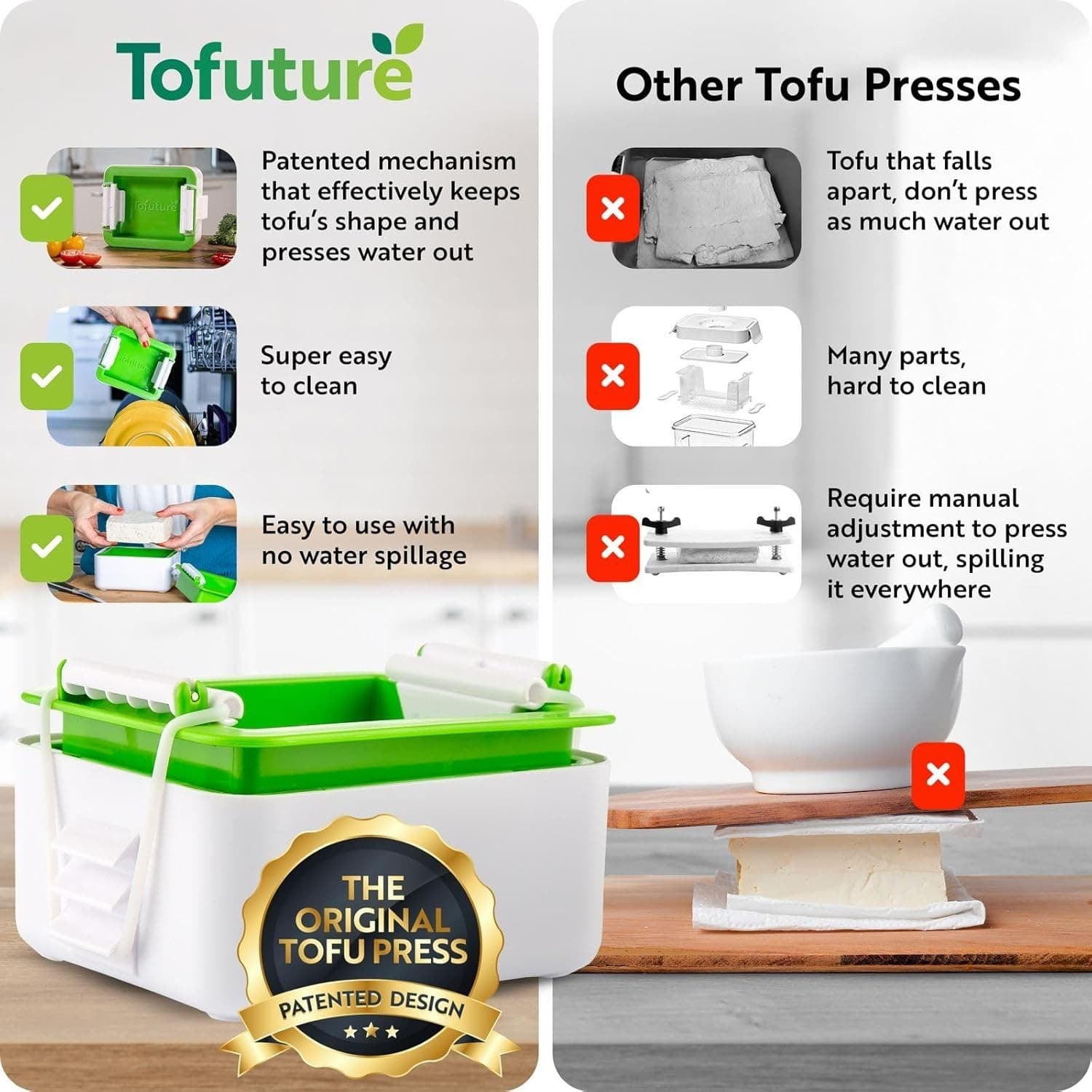 Tofuture Tofu Press - The Original and Best Tofu Press. Easily And Quickly - Thumbnail 4
