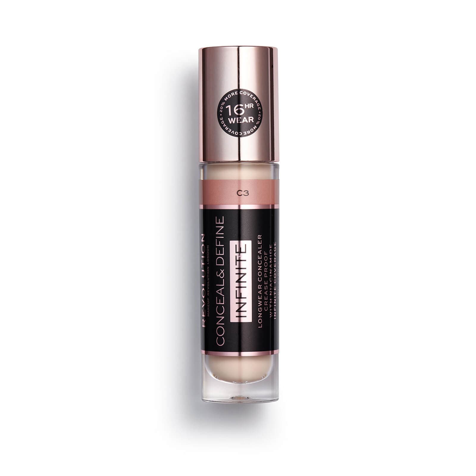 Makeup Revolution Conceal & Define Infinite Longwear Concealer XL 9ml (Various Shades) - C1 - Thumbnail 4