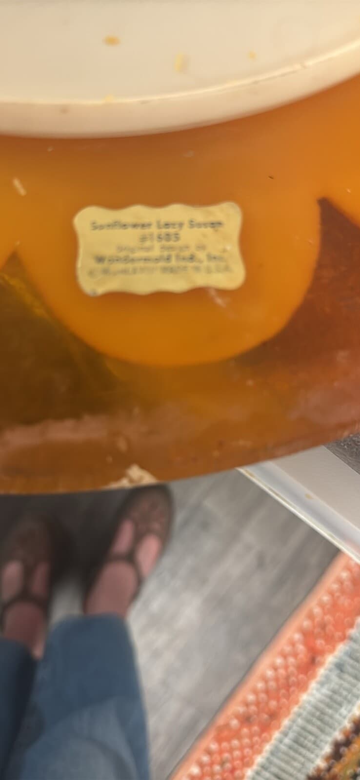 Rare 1960's sunflower lazy susan - Thumbnail 3