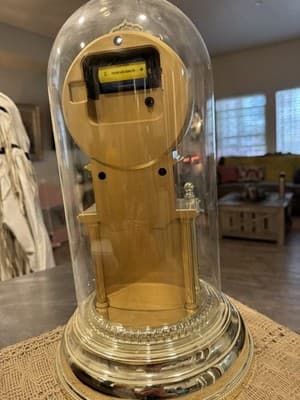 Vintage Japan Glass Dome Rhythm Quarts Anniversary Clock With Dancing Couples - Thumbnail 2
