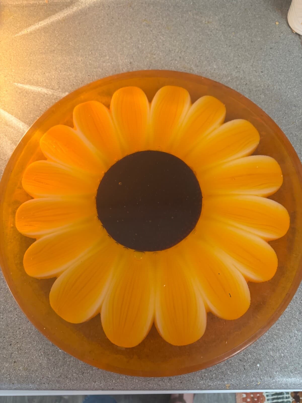 Rare 1960's sunflower lazy susan - Image 1