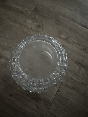 Vintage FOSTORIA AMERICAN Clear Glass 6 1/2" Squatty Pitcher w/ Ice Lip EUC! - Thumbnail 5