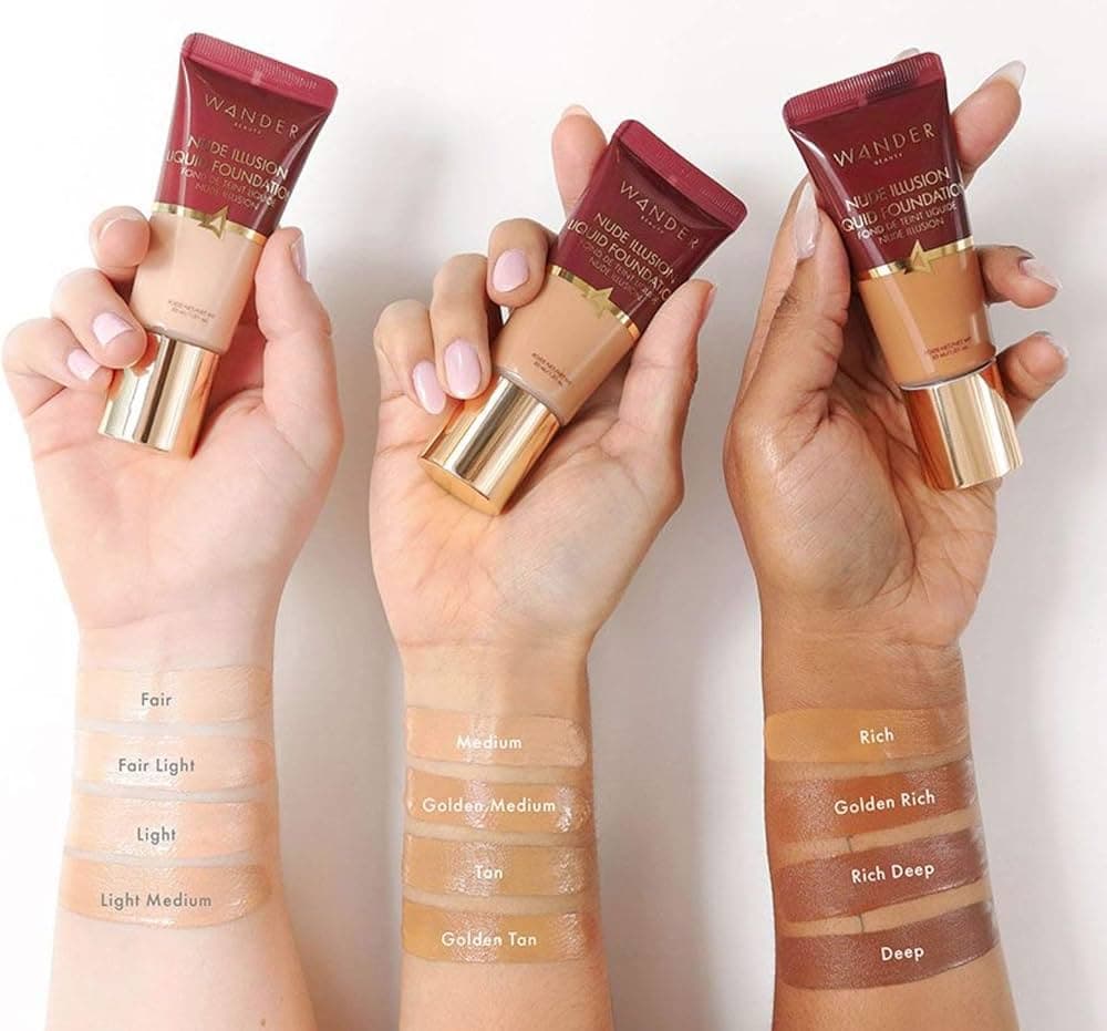 Wander Beauty Nude Illusion Liquid Foundation (Various Shades) - Rich Deep - Thumbnail 4
