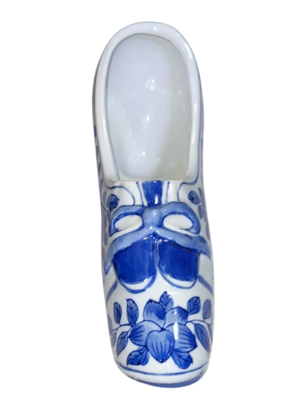 Vintage Seymour Mann China Blue Fine Porcelain Heeled Shoe Planter - Thumbnail 3