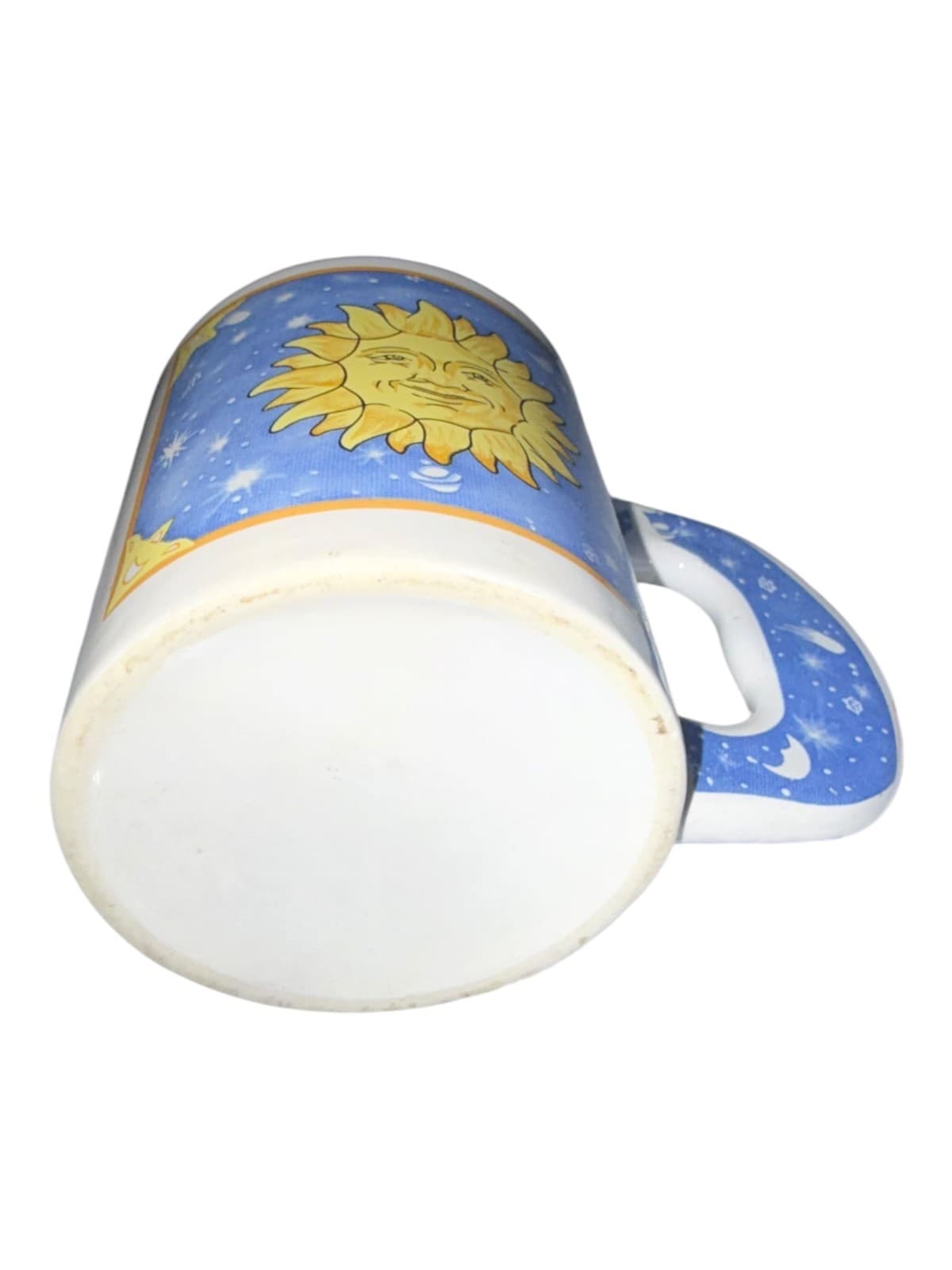 Vintage Celestial Sun Face Mug - Gold Star Moon Planet Galaxy Ceramic - Thumbnail 6