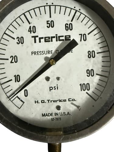 TRERICE 52-2873 10-100 PSI PRESSURE GAUGE 4-1/2" FACE - Thumbnail 2
