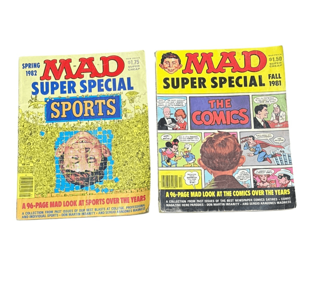 Lot of 2 Vintage Super Special Sports and The Comics Fall 1981 Sprint 1982