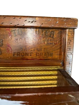 Vintage National #801 Brass King Top Notch Washboard w/ Chicken Print - Thumbnail 5