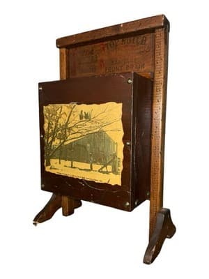 Vintage National #801 Brass King Top Notch Washboard w/ Chicken Print - Thumbnail 3