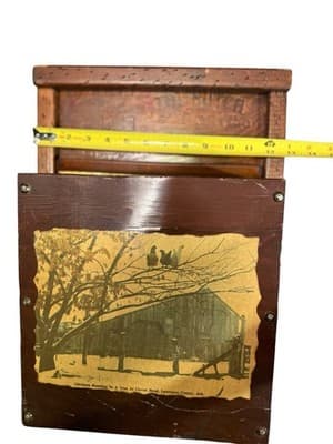 Vintage National #801 Brass King Top Notch Washboard w/ Chicken Print - Thumbnail 10