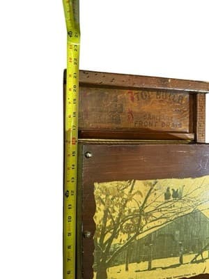 Vintage National #801 Brass King Top Notch Washboard w/ Chicken Print - Thumbnail 9