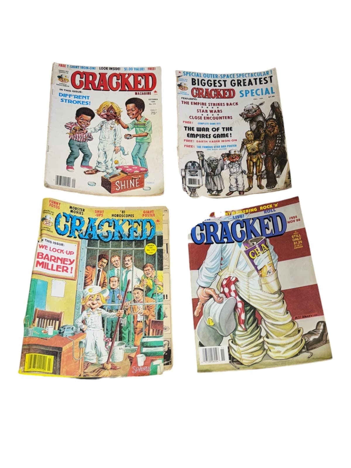 Lot of 4 Vintage CRACKED Magazine Sep 1980 #222 March 1981 #176 #171 - Thumbnail 3