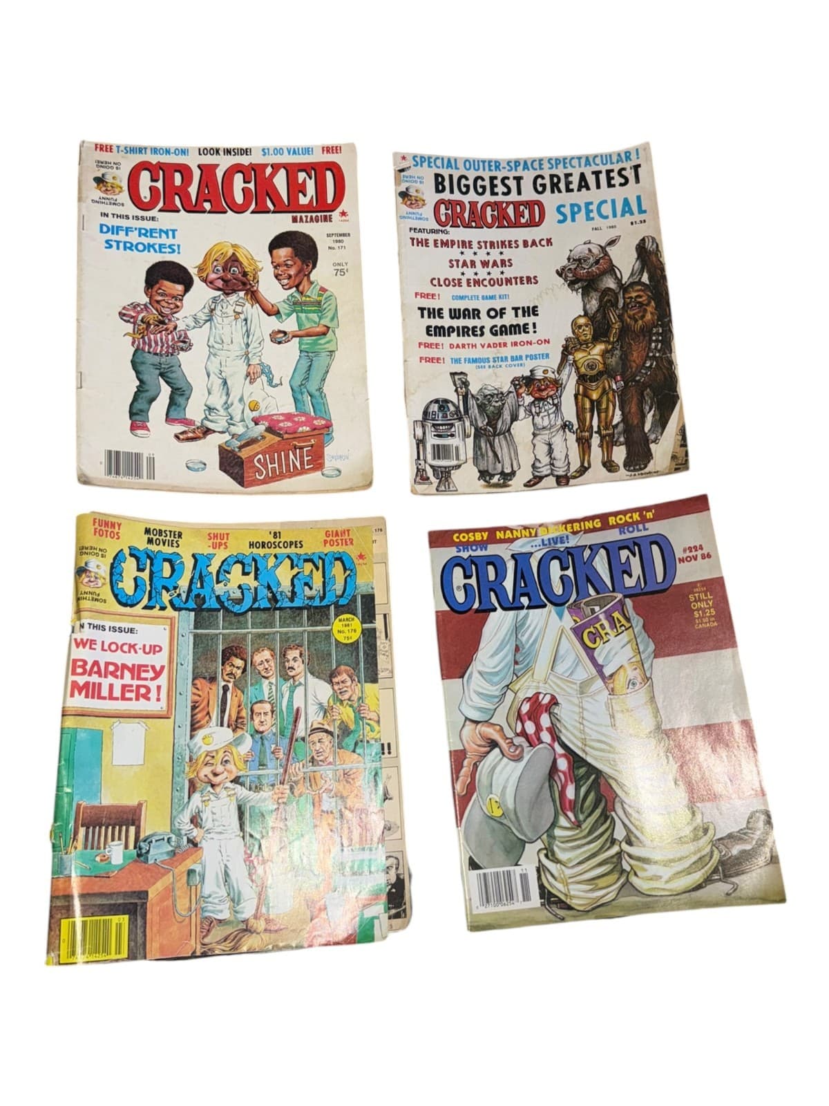 Lot of 4 Vintage CRACKED Magazine Sep 1980 #222 March 1981 #176 #171 - Thumbnail 2